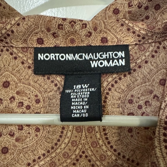 Norton McNaughton Brown Button Down Shirt - Picture 3 of 3
